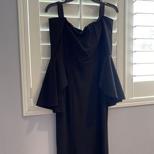 Black stretch long sleeve gown
